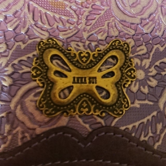 ANNA SUI(アナスイ)のmao様専用   ANNA SUI ★紫★ パスケース 型押し アナスイ レディースのファッション小物(名刺入れ/定期入れ)の商品写真