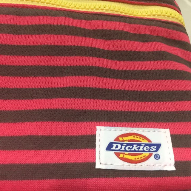 Dickies(ディッキーズ)の【ディッキーズ】デイバック ボーダー柄 リュックサック 赤(レッド)スウェット メンズのバッグ(その他)の商品写真