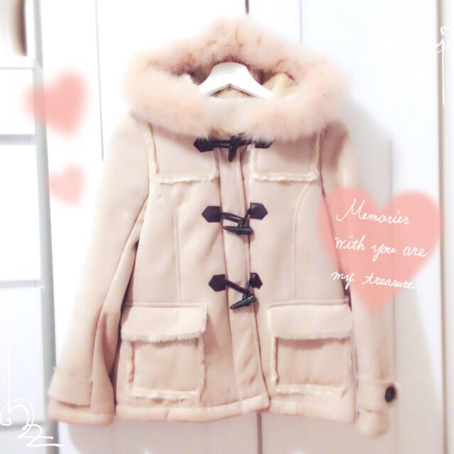 美品♡フェイクムートンダッフルコート♡ベージュ♡