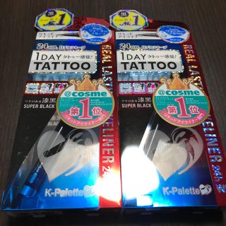 ケーパレット(K-Palette)の２本セット❁﻿1DAYTATTOO Kパレット リアルラスティングアイライナー(アイライナー)