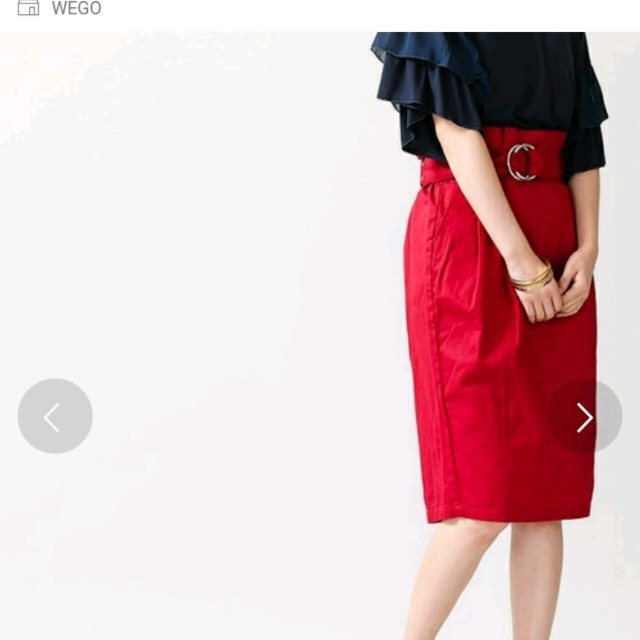 WEGO(ウィゴー)のリングベルトタイトスカート レディースのスカート(ひざ丈スカート)の商品写真