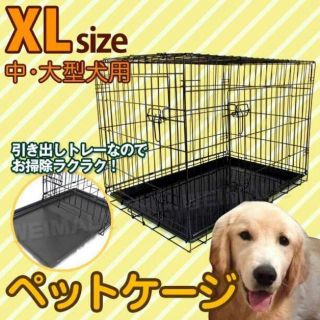 中型犬用 ペット 折りたたみ ケージ ペットゲージ キャットケージXL(かご/ケージ)