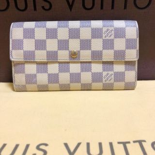 ルイヴィトン(LOUIS VUITTON)の極美品 ルイヴィトン ダミエ アズール 長財布(長財布)