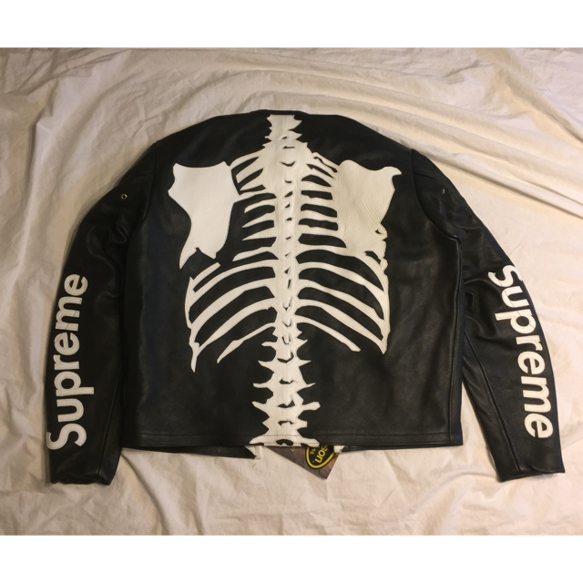 Supreme(シュプリーム)のシュプリーム バンソン ボーンジャケット  M ブラック 黒 登坂 宏臣 着用 メンズのジャケット/アウター(ライダースジャケット)の商品写真