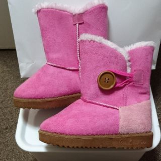 アグ(UGG)のキッズブーツ☆ピンク☆ムートン調☆UGG好きの方に17cm(ブーツ)