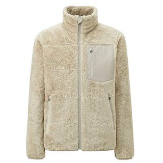 ユニクロ(UNIQLO)の★美品★ユニクロ♡防風シルキーフリースジャケット♡メンズS♡ベージュ♡(その他)