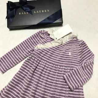 ラルフローレン(Ralph Lauren)の＊Daco様 専用＊新品✨ベビードレス ベロアワンピース/パープル 12M/80(ワンピース)