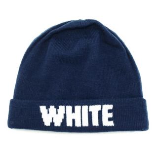 ホワイトマウンテニアリング(WHITE MOUNTAINEERING)のwhite mountaineering WHITEロゴ ニットキャップ 新品(ニット帽/ビーニー)