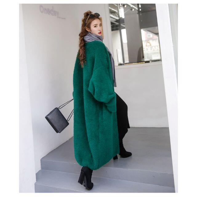 取寄せ商品】ミンクカシミヤロングコート◇緑◇BIGガウンコート 取寄せ商品】ミンクカシミヤロングコート◇緑◇BIGガウンコート