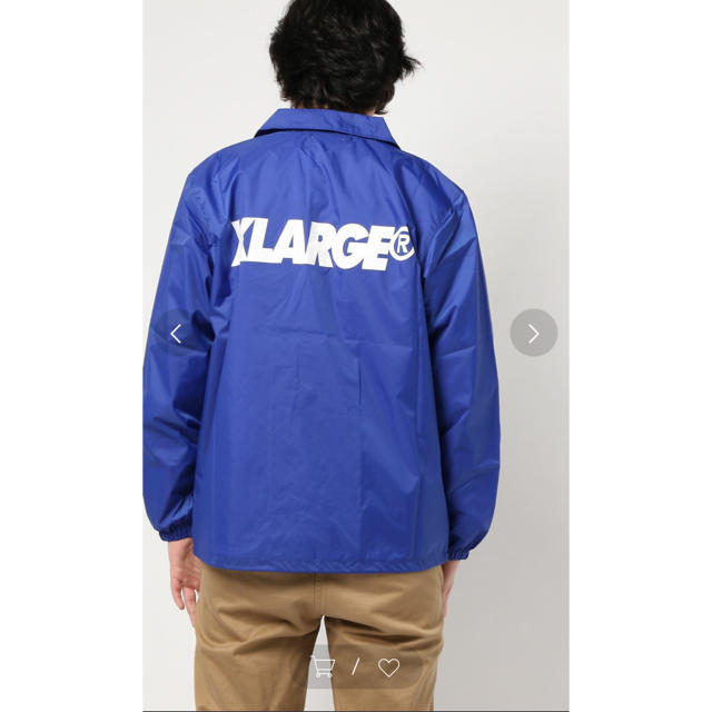 XLARGE(エクストララージ)のSMILE様専用 XLARGE ブルー コーチジャケット メンズのジャケット/アウター(ナイロンジャケット)の商品写真