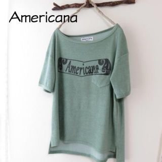 アメリカーナ(AMERICANA)のAmericana アメリカーナ　タオル地Ｔシャツ　ロゴＴシャツ(Tシャツ(半袖/袖なし))