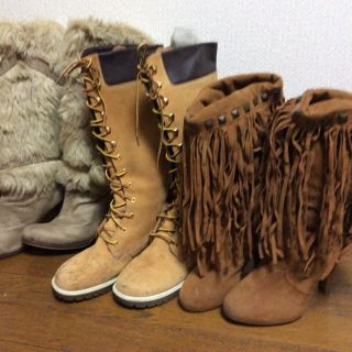 ティンバーランド(Timberland)のフリンジ付きブーツ＆３足setお買い得！(ブーツ)