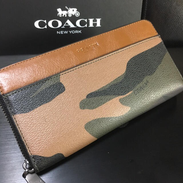 COACH(コーチ)の限定セール❣️新品コーチ長財布F75099カモフラ迷彩柄 ブラウン系 メンズのファッション小物(長財布)の商品写真