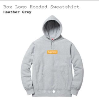 シュプリーム(Supreme)のS グレー supreme box Logo hooded sweatshirt(パーカー)