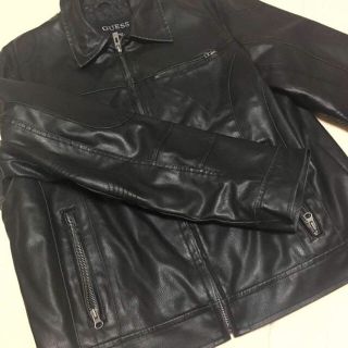 ゲス(GUESS)のGUESS フェイクレザージャケット(レザージャケット)