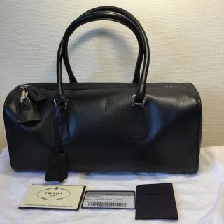 プラダ(PRADA)の【PRADA】サフィアーノスポーツバック／ブラック✨美品‼️(ハンドバッグ)