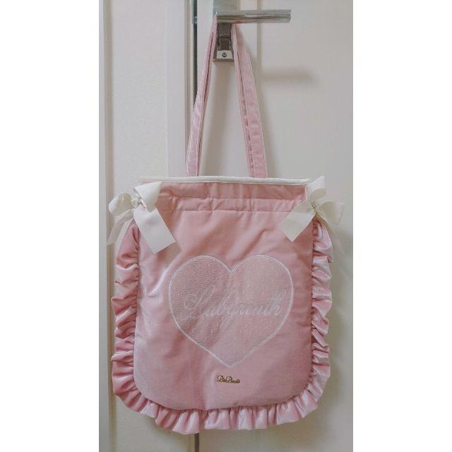 LIZ LISA(リズリサ)のリズリサ ベロア刺繍トート(ピンク) LIZ LISA レディースのバッグ(トートバッグ)の商品写真