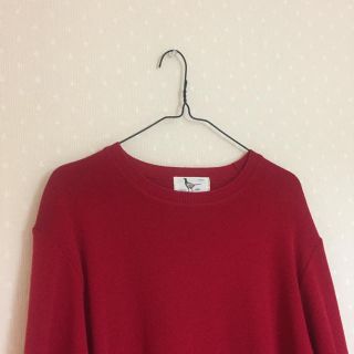 ロキエ(Lochie)のvintage red feminine knit onepiece.(ひざ丈ワンピース)