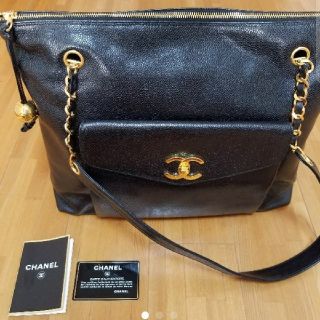 シャネル(CHANEL)のセンジュナマコ様専用☆CHANEL チェーンショルダーバッグ キャビアスキン(トートバッグ)