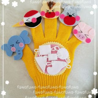 ハンドメイド★コンコンくしゃん★どうぶつ★手袋シアター(その他)