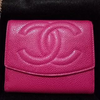 シャネル(CHANEL)の★激レア★シャネル★マーク大きい折り財布★ピンク★新品(財布)