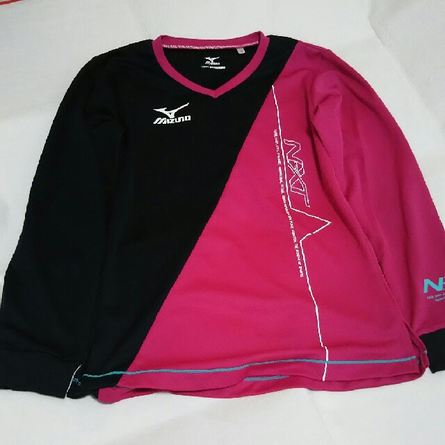 MIZUNO(ミズノ)のミズノ ロング Tシャツ  ローズピンク×ブラック レディースのトップス(Tシャツ(半袖/袖なし))の商品写真