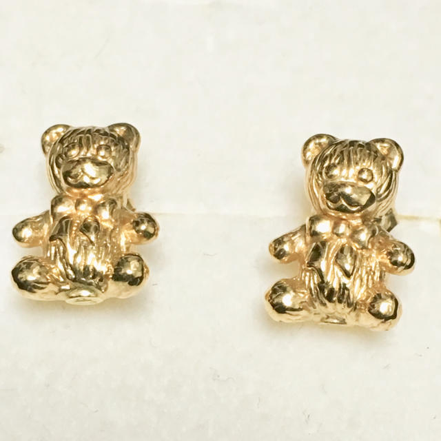 k18 テディベア ピアス レディースのアクセサリー(ピアス)の商品写真