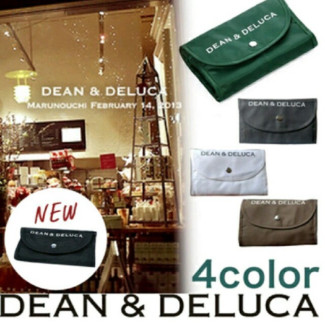 DEAN & DELUCA(ディーンアンドデルーカ)のDEAN＆DELUCA☆大人気☆新品未使用☆携帯便利☆折り畳み式エコバッグ(黒) レディースのバッグ(エコバッグ)の商品写真