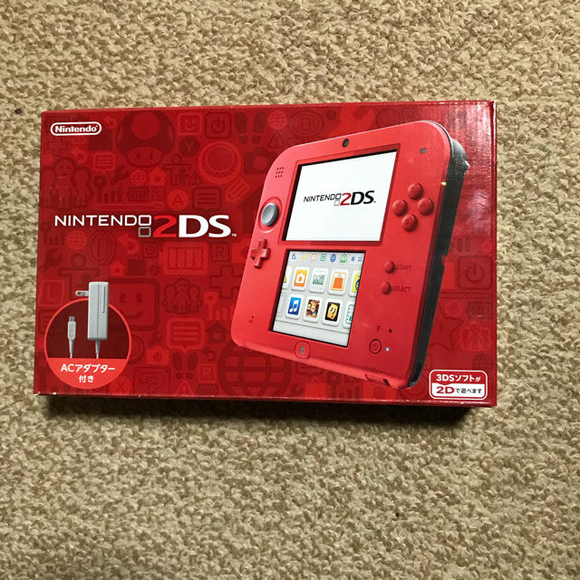 ニンテンドー2DS(ニンテンドー2DS)の【Ｕ2さん専用】新品２ＤＳ本体レッド エンタメ/ホビーのゲームソフト/ゲーム機本体(家庭用ゲーム機本体)の商品写真