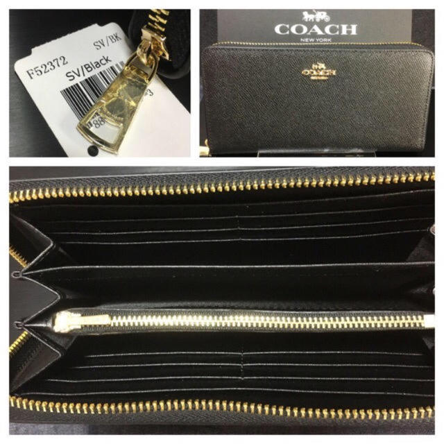 COACH(コーチ)の限定セール❣️新品コーチ長財布F52372ブラック 繊細なクロスグレインレザー レディースのファッション小物(財布)の商品写真