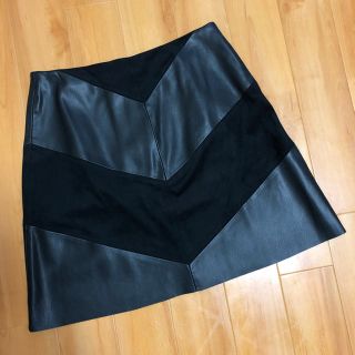 ザラ(ZARA)のZARA スエード&レザー調スカート(ミニスカート)