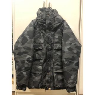 アベイシングエイプ(A BATHING APE)のbape  ダウンジャケット 黒迷彩(ダウンジャケット)