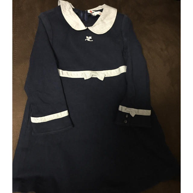 Courreges(クレージュ)のCourreges クレージュ リボン ワンピース 110  キッズ/ベビー/マタニティのキッズ服女の子用(90cm~)(ドレス/フォーマル)の商品写真