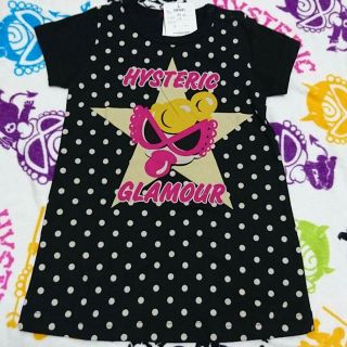 ヒステリックミニ(HYSTERIC MINI)の値下げ♪ヒスミニ☆ドットTシャツワンピース90 新品タグ付き(ワンピース)