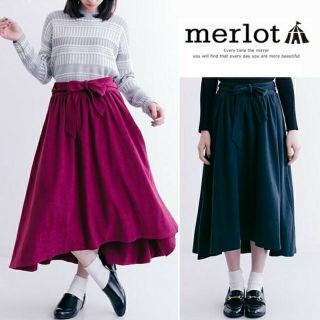 メルロー(merlot)の今季♡＊メルロー フレアスカート チェリーピンク(ひざ丈スカート)