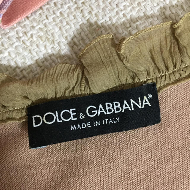 DOLCE&GABBANA(ドルチェアンドガッバーナ)のドルチェ&ガッバーナ♡袖シフォンピンクニット レディースのトップス(ニット/セーター)の商品写真