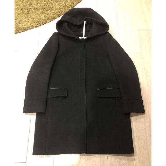 IENA(イエナ)のIENA（イエナ）メルトンコクーンコート ブラック レディースのジャケット/アウター(ロングコート)の商品写真