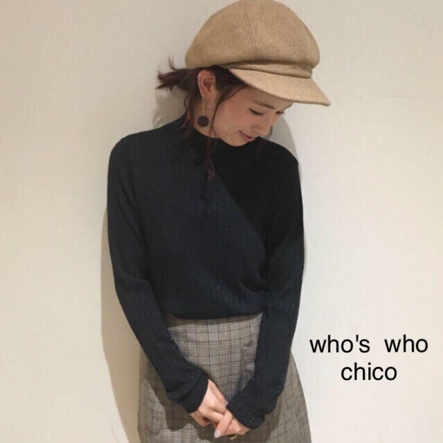 who's who Chico(フーズフーチコ)の新品❁﻿フーズフーチコ ラメワイドリブニット レディースのトップス(ニット/セーター)の商品写真