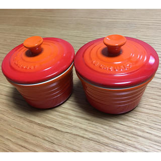 ルクルーゼ(LE CREUSET)の【新品未使用】ル・クルーゼ オレンジ ココット皿(食器)