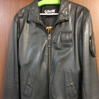 ショット(schott)の【美品】Schott leather jacket サイズL(レザージャケット)