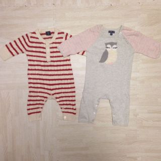 ベビーギャップ(babyGAP)のbaby Gap ニットロンパース 60(カバーオール)