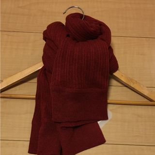 ネストローブ(nest Robe)の専用 tumugu リブニットマフラー ストール 赤(マフラー/ショール)