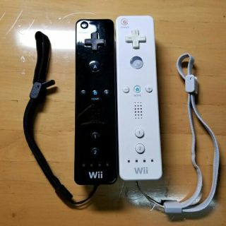 ウィー(Wii)のヒロザル様専用 純正 wiiリモコン  白 黒２個セット 動作確認済み(家庭用ゲーム機本体)