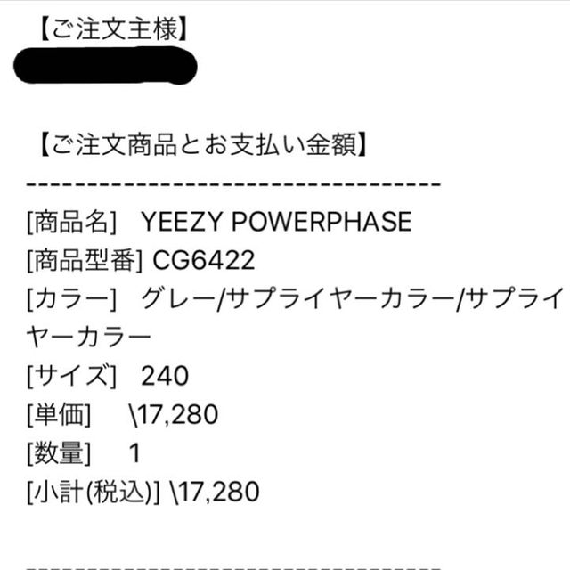 adidas(アディダス)のadidas YEEZY POWERPHASE GREY 24cm レディースの靴/シューズ(スニーカー)の商品写真