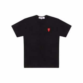 コムデギャルソン(COMME des GARCONS)の新品ＬサイズCOMMEdesGARCONS PLAY Tシャツ　黒/赤ロゴ(Tシャツ/カットソー(半袖/袖なし))