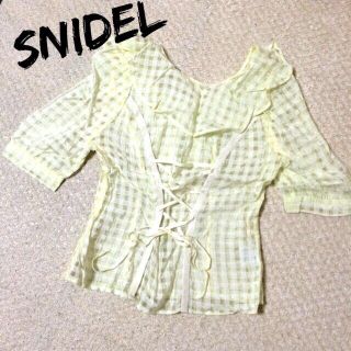 スナイデル(SNIDEL)のsnidel☆バックレースアップブラウス(シャツ/ブラウス(長袖/七分))