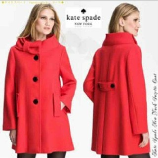 Kate Spade 2021 カーライルコート　ロングコート　赤　red