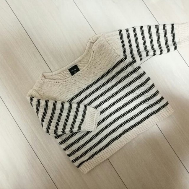 babyGAP(ベビーギャップ)のbaby gap ニットボーダー キッズ/ベビー/マタニティのベビー服(~85cm)(ニット/セーター)の商品写真