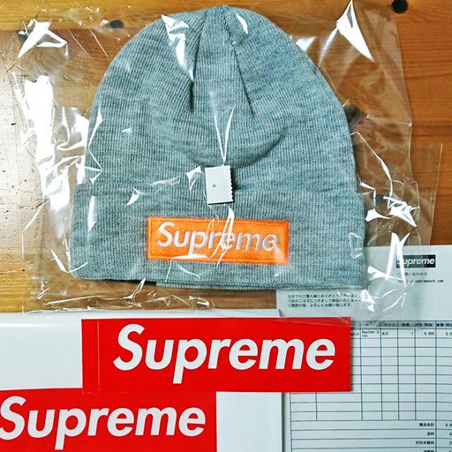 Grey灰色商品状態Supreme box logo beanie new era ニット帽