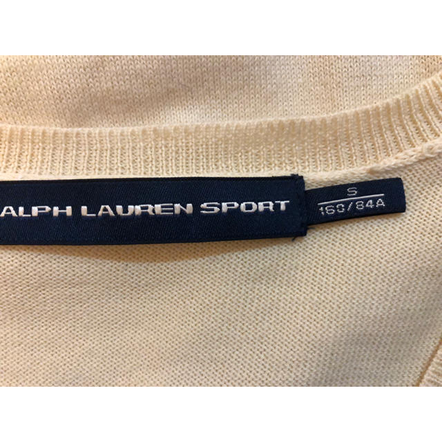 POLO RALPH LAUREN(ポロラルフローレン)のラルフ ローレン スポーツ レディース Vネック ニット S 新品  未使用 レディースのトップス(ニット/セーター)の商品写真